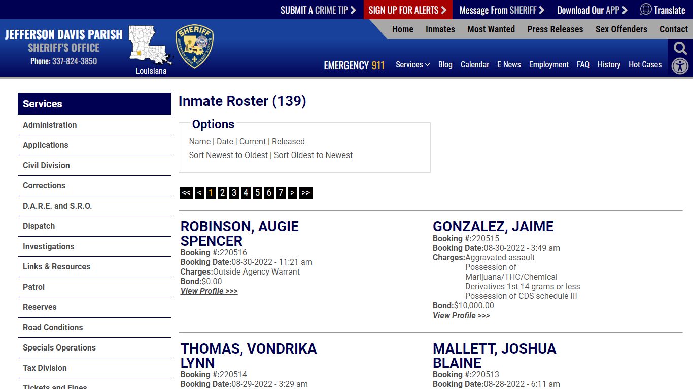 Inmate Roster - Current Inmates Booking Date Descending - Jefferson ...